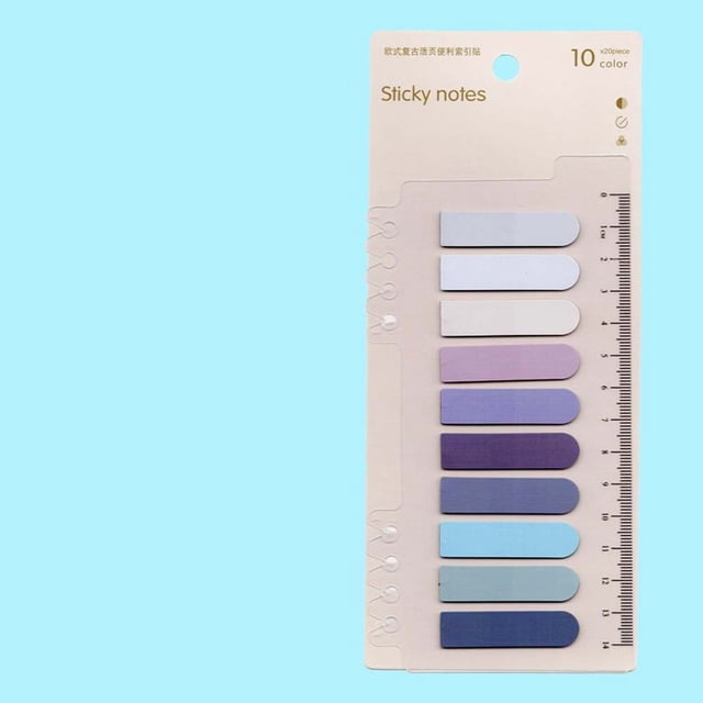 200 Pzs Calcomanías De Índice De Hojas Sueltas Color Morandi/Notas Post-it Impermeables/Escribir Pequeñas Gao Jiahui unisex