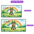 thumbnail image 5 of Happy St. Patrick’s Day Yorkshire Terrier with Green Hat Shamrocks Rainbow Desk Mat Full Keyboard Mouse Pad Yorkie Dog Lover Gifts Large Mousepad - 03007, 5 of 5