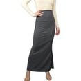thumbnail image 4 of Xuniizn Maxi Skirts for Women Summer High Waisted Bodycon Cocktail Long Skirts Stretch Fashion Pleated Vacation Party Pencil Skirt, S-2XL, 4 of 6