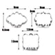 thumbnail image 5 of Juego de 7 cortadores de galletas para bodas, hermosos moldes de acero inoxidable 430 para hornear, para fondant, pasteles y galletas., 5 of 7