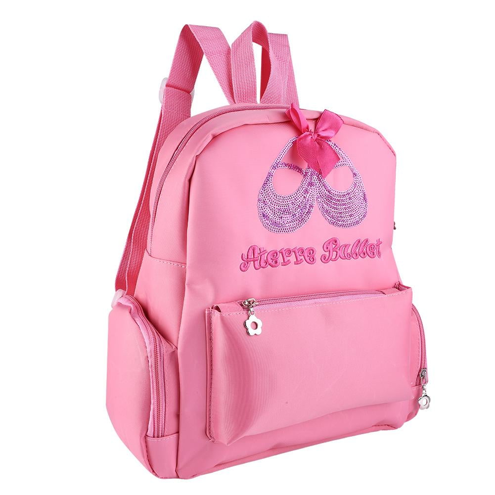 Pink Girl Kids Gymnastics Dance Ballet Swim Duffle Bag Backpack Embroidered Tote