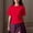 Red, variant on Women Crew Neck Short Sleeve Solid Top Slim Cutting for Daily Summer Style