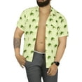 thumbnail image 2 of LA LEELA Men's Hawaiian Shirts Short Sleeve Button Down Shirt Mens Tropical Shirts Casual Vacation Summer Party Caribbean Shirts for Men Funny M Allover Palm, Autumn Beige, 2 of 6