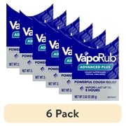 (6 pack) Vicks VapoRub Advanced Plus Cough Suppressant Chest Rub Ointment 2.82 oz