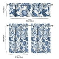 thumbnail image 6 of Boho Rustic Curtains 36 Inch Short - 3 Panel Vintage Wildflower Farmhouse Set with Blooming Botanicals, Rod Pocket Window Treatment for Country Decor, 6 of 6