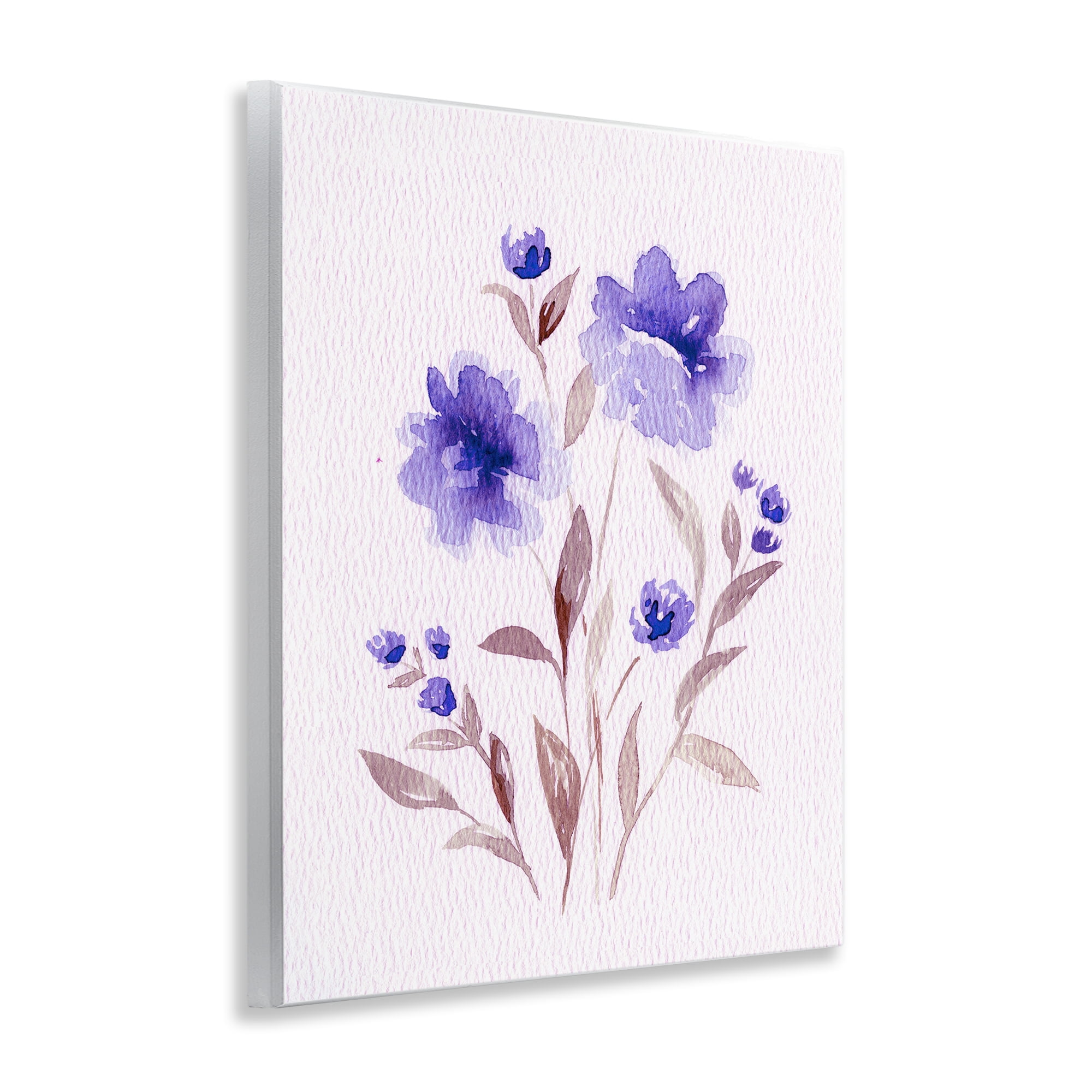 Stupell Industries Blooming Purple Flowers Wall Plaque Art, design by Leah Noel Art