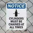 thumbnail image 4 of Cylinders Must Be Chained OSHA Notice Aluminum Sign 24 Inch x 18 Inch - 5 Pack, 4 of 8