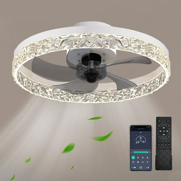 1pc Ceiling Fans With Lights, Smart Ceiling Fan With Remote Control, Dimmable 3