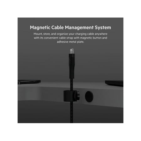 Belkin - BoostCharge Pro FlexUSB-C Cable with Lightning Connector - Black
