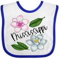 thumbnail image 3 of Inktastic Mississippi Magnolia Flowers and Leaves Boys or Girls Baby Bib, 3 of 4