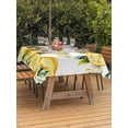 thumbnail image 3 of Outdoor Tablecloth with Umbrella Hole for Patio/Picnic/Party/Camping, Yellow Lemons Waterproof Table Cloth Rectangle Table Cover Washable, Summer Fruits Leaves Pastoral Botanical (52"x 70"), 3 of 8