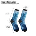 thumbnail image 2 of Fuzoiu Abstract Ocean Waves Print Kids Socks For Boys Girls,Grip Crew Socks with Non Slip,Lightweight Stretch Crew Socks,Toddlers Crew Boot Socks, 2 of 5