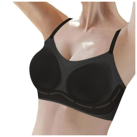 YEJIMAN Wireless Bra for Women Super Gather Bra Dawncog Bra No Underwire Anti Sagging Full Coverage Bras  Black Womens Cotton Underwear  Nylon Spandex Women Underwear Seamless