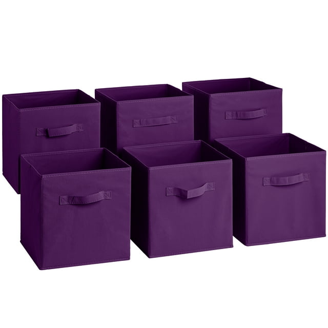 Sorbus Panier Cube de Rangement Pliable (Lot de 6) Violet
