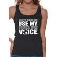 thumbnail image 1 of Awkward Styles Women's Don't Make Me Use My Soccer Mom Voice Graphic Tank Tops White Mother's Day, 1 of 4