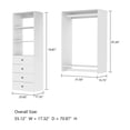 thumbnail image 4 of ModMakers Modular Closet System with 3 Shelves & Drawers Hanging Rods for Walk-in/Reach-in Wardrobe Closet Organizer System, 4 of 11