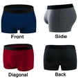 ASUDESIRE Men's Underwear Boxer Briefs Trunks 5 Pack Soft Cotton Low
