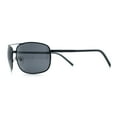thumbnail image 6 of Mens Air Force Classic Narrow Rectangle Officer Cop Metal Rim Sunglasses All Black, 6 of 8