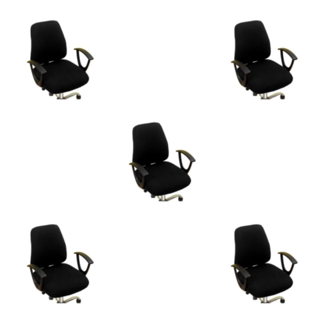 Baohd 2piece Dustproof Chair Covers For Armchair For Protection Computer Chair Cover Seat Cover black 5Set