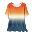 thumbnail image 1 of Plebaso Hauts d'Été pour Femmes Manches Courtes Col Rond T-Shirts Confortables Blouses Amples pour Femmes, 1 of 5