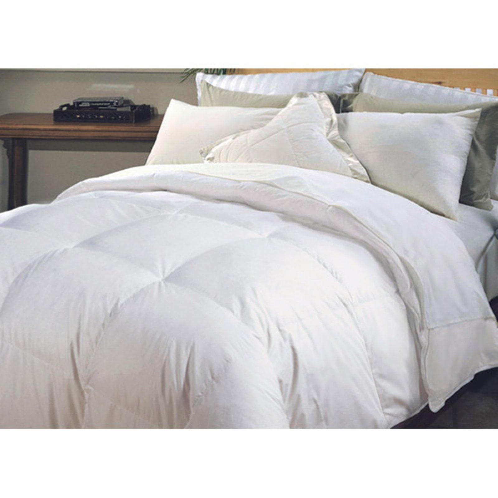 royal luxe white goose feather king comforter