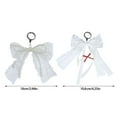 thumbnail image 3 of CIYISON Unique Pearls Butterfly Lace Hanging Ornament Bows Keychain Keyring Bag Pendant, 3 of 16