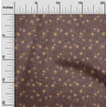 thumbnail image 1 of oneOone Viscose Chiffon Chocolate Brown Fabric Leaves & Flower Sewing Material Print Fabric By The Yard 42 Inch Wide, 1 of 4