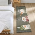 thumbnail image 3 of Yayeee Runner Rug for Bedroom 2'x6' Machine Washable Hallway Non Slip Mat, Gray Cute Snowmen, 3 of 8