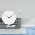 thumbnail image 2 of Reloj de pared silencioso para el hogar, la cocina, la oficina, , con organizador de transparente para mostrador, brochas de maquilla, 2 of 8