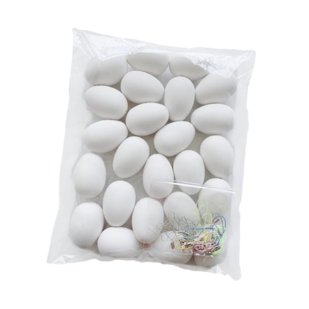 Huevos falsos de Pascua, decoración en blanco con ganchos, manualidades DIY para Halloween Gancho de colores 24