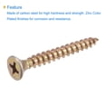 thumbnail image 4 of Unique Bargains M4 x 35mm Phillips Flat Head Carbon Steel Color Zinc Plated Wood Screws 100 Pack, 4 of 5
