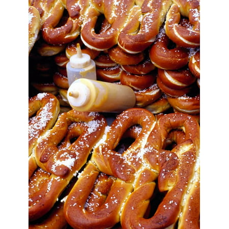 Pretzels for Sale on City Street, Baltimore, United States of America Print Wall Art By Richard