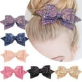 thumbnail image 1 of Lazos para el cabello con purpurina en pulgadas, pinzas para el cabello de boutique, 6 piezas, lentejuelas con purpurina multicolor, lazos grandes para el cabello para bebés, niñas, adolescentes y, 1 of 8