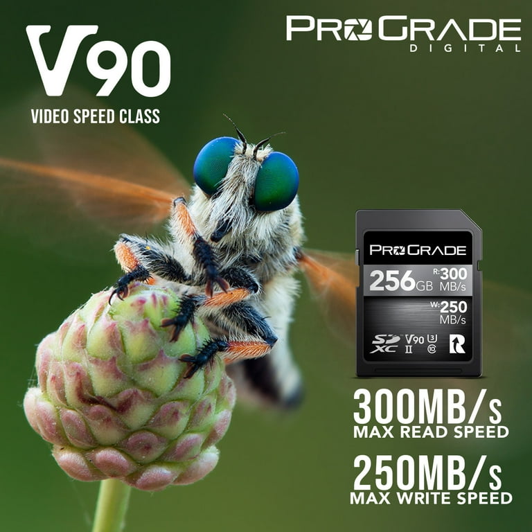 ProGrade Digital SDXC UHS-II V90 300R Memory Card with 256GB