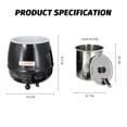 thumbnail image 6 of Hakka 11Qt Soup Warmer Commercial Soup Kettle Warmer with Hinged Lid and Detachable Stainless Steel Pot, 6 of 7