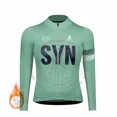 thumbnail image 2 of SYN Chaqueta de ciclismo de invierno para hombre, ropa de ciclismo de montaña, ropa térmica de polar, maillot largo de ciclismo, 2 of 4