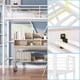 thumbnail image 5 of VECELO - Cama Tipo Loft de tamaño Individual con escaleras, Escalera extraíble y barandilla Alta, Ma, 5 of 7