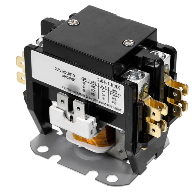 WRISTBIQUE Contactor Para Compresor En Negro Con Bobina 24V Para Reemplazo Eficiente Y Duradero