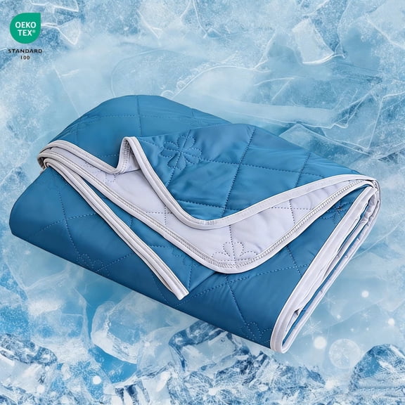 ROSEKIND Cooling Comforter for Hot Sleepers, OEKO-TEX Certified Lightweight Blanket, Soft & Breathable Cooling Quilt, 80x90in, Iced Lavender