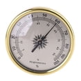 thumbnail image 1 of Mosiee Vintage Brass Thermometer Multifunctional 7.2Cm Round Durable Gold Hygrometer Humidity Meter Household Thermometers, 1 of 6