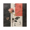 thumbnail image 5 of WOBOGO Pink Rose Wall Clock 7.78 Inch Battery Operated Silent Unit Square Rustic Vintage Style for Home Bedroom Office Black Pointer, 5 of 8