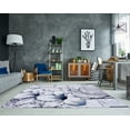 thumbnail image 2 of Ladole Rugs Beautiful Tulips Floral Pattern Durable Polypropylene Indoor Area Rug Carpet in Grey Blue, 7x10 (6'2" x 9'2", 190cm x 280cm), 2 of 6