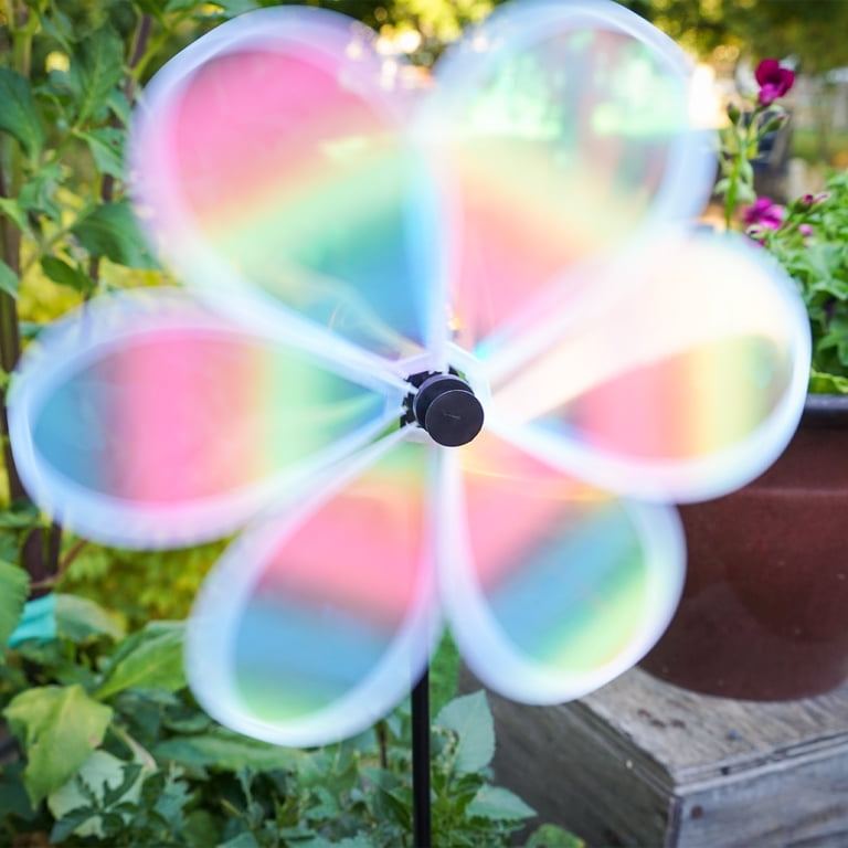 ボールスピナー In the Breeze 2635 — 13.5-Inch Striped Iridescent Flower Spinner