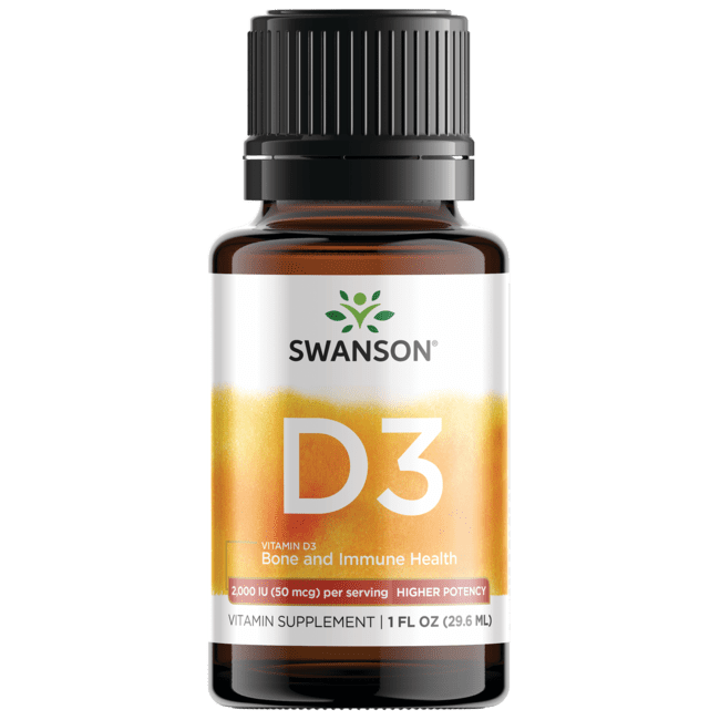 Swanson Vitamin D3 Liquid Drops 2,000 Iu 1 fl oz Liquid