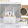 thumbnail image 2 of Shinowa Toothbrush Holder,Premium Toothbrush Organizer,Bathroom Storage Organizer for Electric Toothbrush, Toothpaste, Razor, Comb - Ink White, 2 of 8