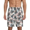 thumbnail image 1 of Balery Turtle Pantalones cortos de pijama de punto de algodón para hombre con cinturilla y bolsillos-3X-Large, 1 of 6