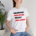 thumbnail image 5 of DJH Apparel | Regroup Recover Reset Relaunch Motivational Unisex T-shirt, 5 of 6