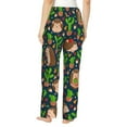 thumbnail image 3 of Pajama Pants Women, Cute Hedgehogs Cactus Blue Sweatpants Soft Sleep Lounge Pants, Casual PJ Bottoms Pants with Pockets, 3 of 5