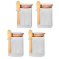 thumbnail image 3 of Tarro de vidrio para almacenar alimentos, recipiente redondo hermético con tapa. 4 piezas, 3 of 9