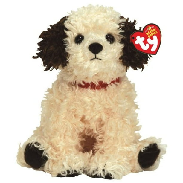 TY Beanie Babies Sneakers Cream Dog with Brown Ears